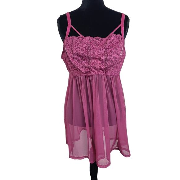 Torrid Nightie Women 1X Sexy Spaghetti Strap Floral Lace Fairy Core Nightgown - Picture 1 of 15